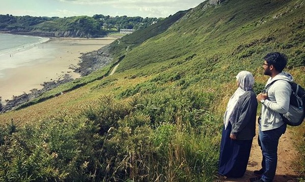 Sahedul Islam and his mother in Hastings.