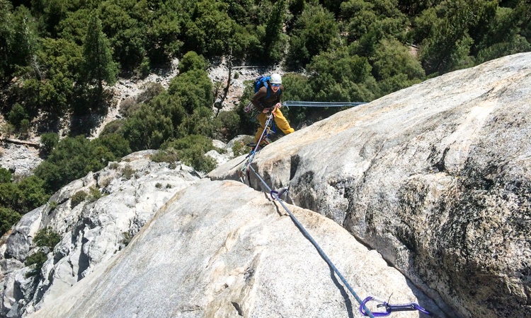 Jen Crook trad climbing