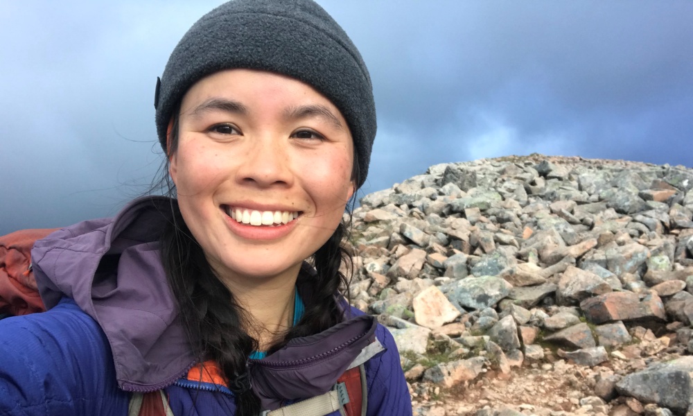 Jessie Leong on Ben Nevis.