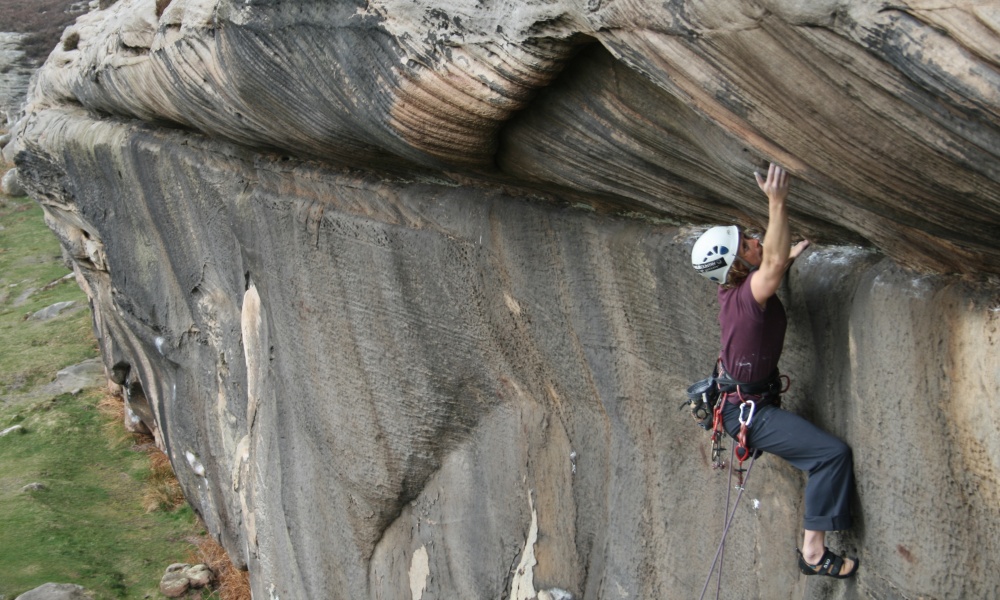 Katherine Schirrmacher trad climbing